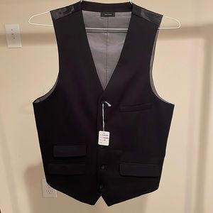 J. Ferrar Black Dress Vest - Medium